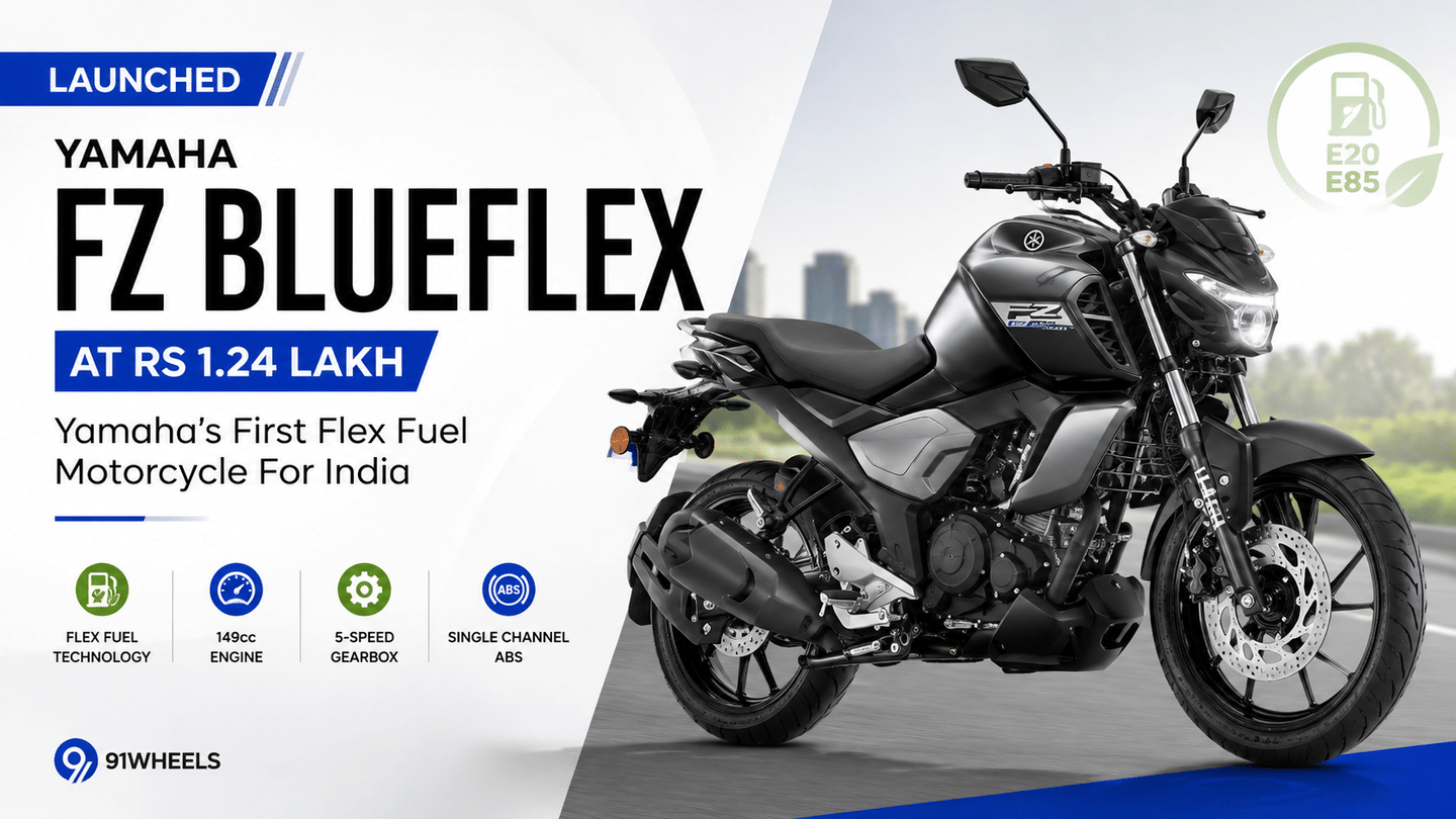 Yamaha FZ Blueflex Launched At Rs 1.24 Lakh, Yamaha's First Flex Fuel Motorcycle For India